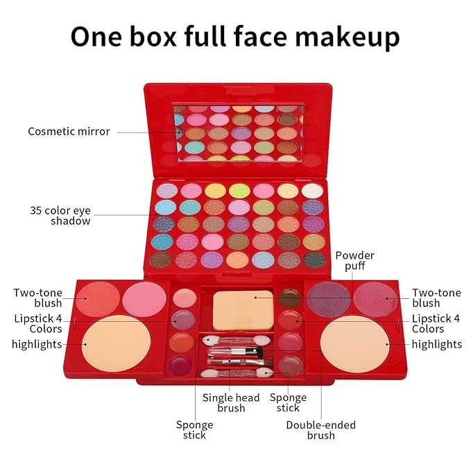All-in-One Makeup Gift Set Travel Makeup Kit Complete