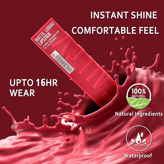 Matte Lipstick Waterproof and Smudge Proof Long Lasting Smudge