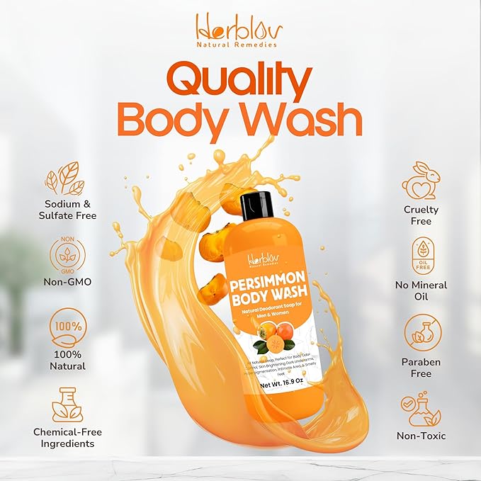 Persimmon Body Wash for Body Odor