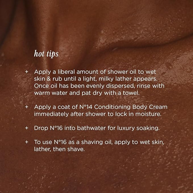 '+ Lux Unfiltered N°16 Opulent Shower Oil in Tuberose, Luxurious Hydrating Full Body Oil Cleanser, Luxurious Scented Body Wash for the Shower or Bath, Vegan Cleanser That Leaves Skin Clean + Hydrated