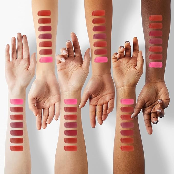 7 Colors Lip Tint Stain Set, Watery Lip Stain Mini Liquid Matte Lipstick, Multi-use Lip Cheek Tint, Moisturizing Plump Lip Gloss, Lightweight Non-Sticky, Long Lasting, Vivid Lip Makeup (7 Colors)