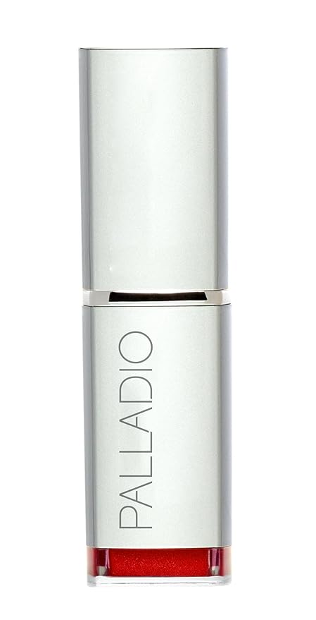 Palladio Herbal Lipstick, Just Red, Rich Pigmented and Creamy Lipstick, Infused with Aloe Vera, Chamomile & Ginseng, Prevents Lips from Drying, Combats Fine Lines, Long Lasting Lipstick