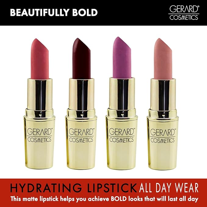 Gerard Cosmetics Lipstick Berry Smoothie | Berry Pink Lipstick with Luxe Cream Finish | Highly Pigmented, Smooth Formula with Hydrating Ingredients | Cruelty Free & Made in USA