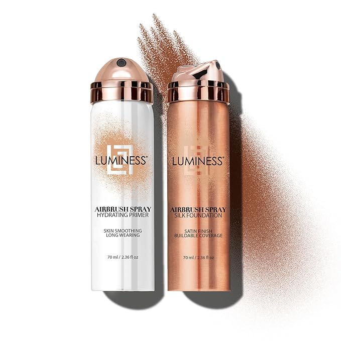 LUMINESS Silk Airbrush Spray Foundation & Primer Kit Light Rich)