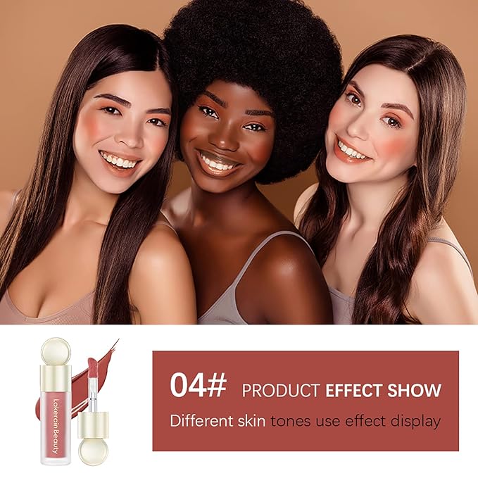 Liquid Blush, Soft Cream Liquid Blush for Cheeks, Wear (04#)
