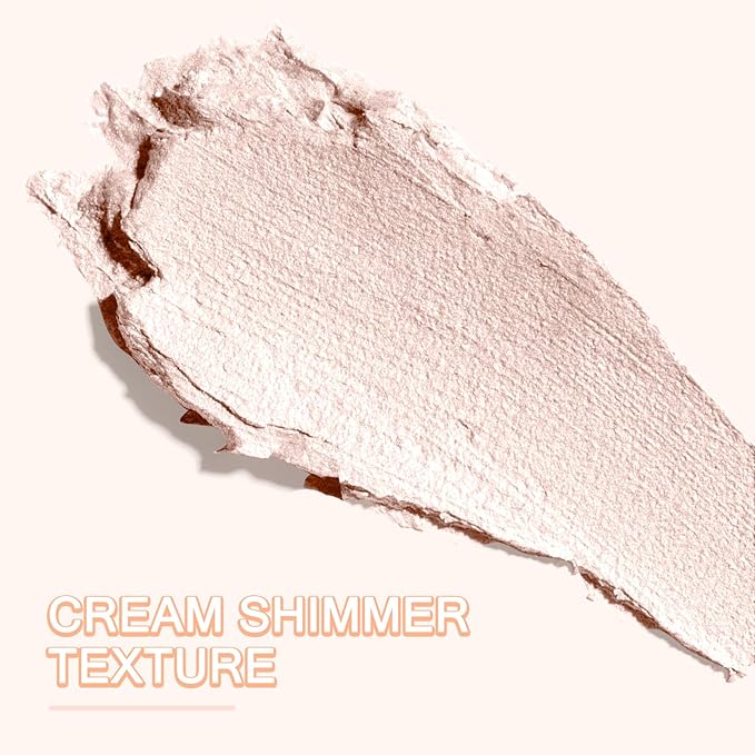 Cream Highlighter Stick, Shimmer Brightener Makeup Stick, Blendable for Women