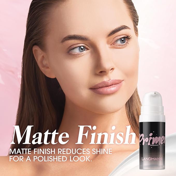LANGMANNI Matte Grip Face Primer, Transparent Skin Perfecting Face