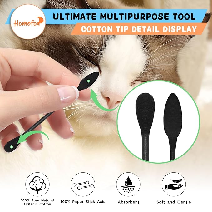 Xl thick black cotton swabs
