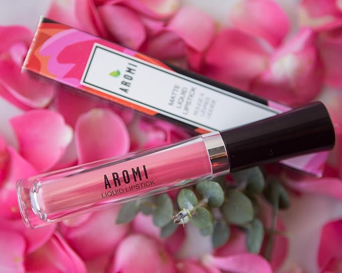 Aromi Matte Liquid Lipstick | Mango Coral Lip Color, Vegan, Cruelty-free, Long-Lasting, Kiss and Smear Proof, Handmade (Mango Tango)