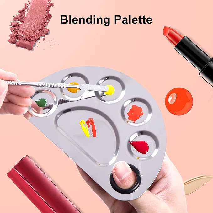 Makeup Palette, Makeup Mixing Palette, Stainless Steel Metal