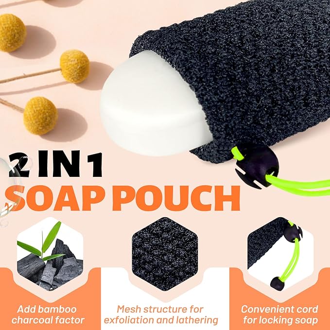 MIG4U Exfoliating Soap Bag for Shower
