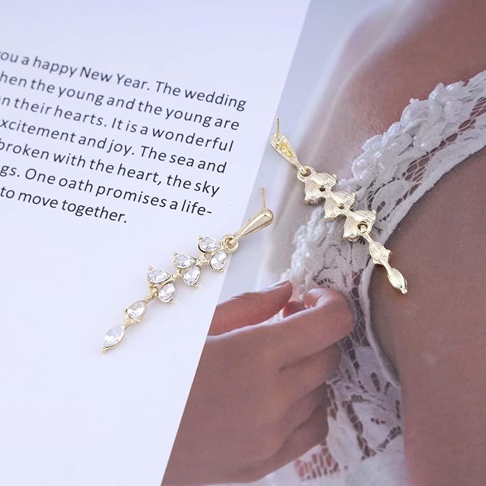 Vintage Crystal Drop Earrings Crystal Wedding