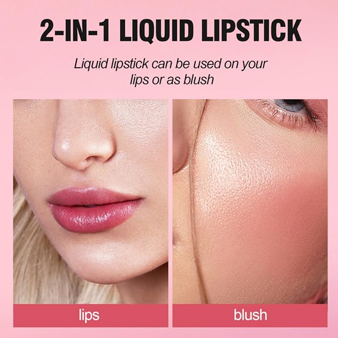 Lip Stain Long Lasting Lip Tint Waterproof Lip Stain Tint, Multi-use Lip and Cheek Tint, Non-Stick Cup Korean Lip Gloss, tinta de labios de larga duracion