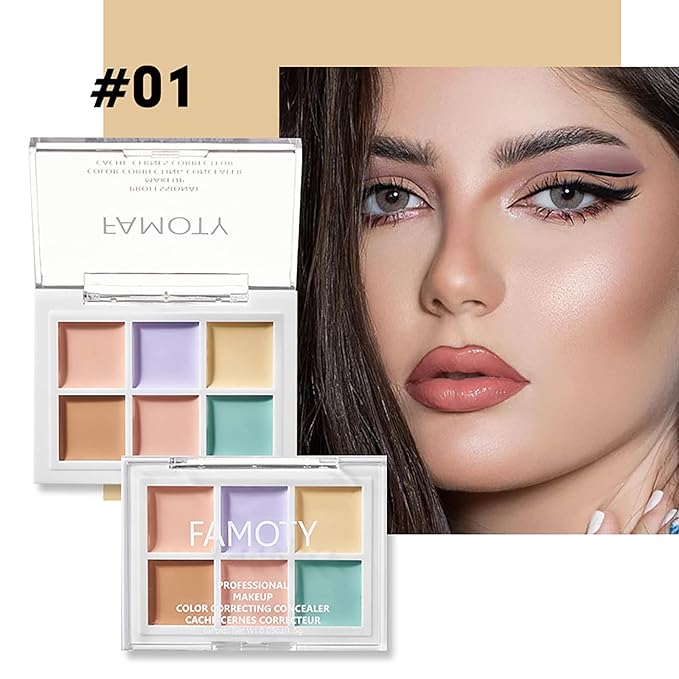6 Colors Correcting Concealer Palette, with 11 Pcs