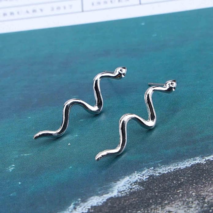 Vintage Snake Dangle Earrings Punk Snake