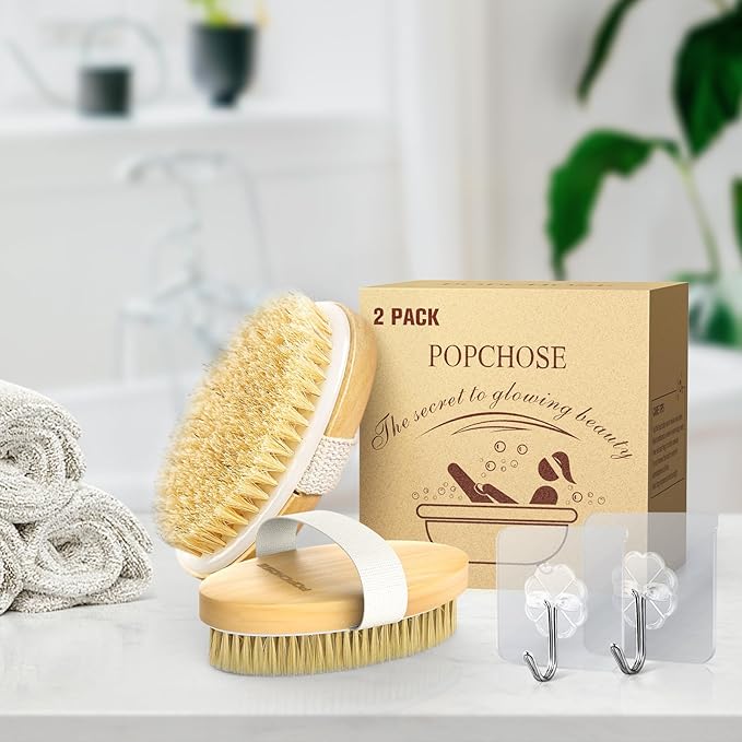 Popchose dry brushing body brush,