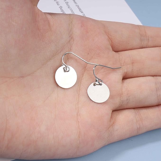Boho Disc Coin Drop Earrings Tiny