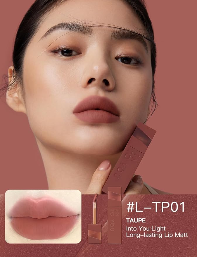 INTO YOU Matte Lipstick Velvet Lip Stain Lip Mud Long Lasting Waterproof Lipstick Lip Gloss Makeup Moisturizing Lipstick for Women (L-Tp01)