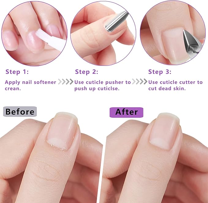 Cuticle trimmer with cuticle pusher