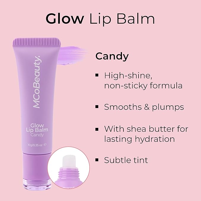 MCoBeauty Glow Lip Balm, Candy, Nourishing