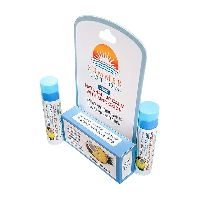 Natural Lip Balm with Zinc Oxide Colada)