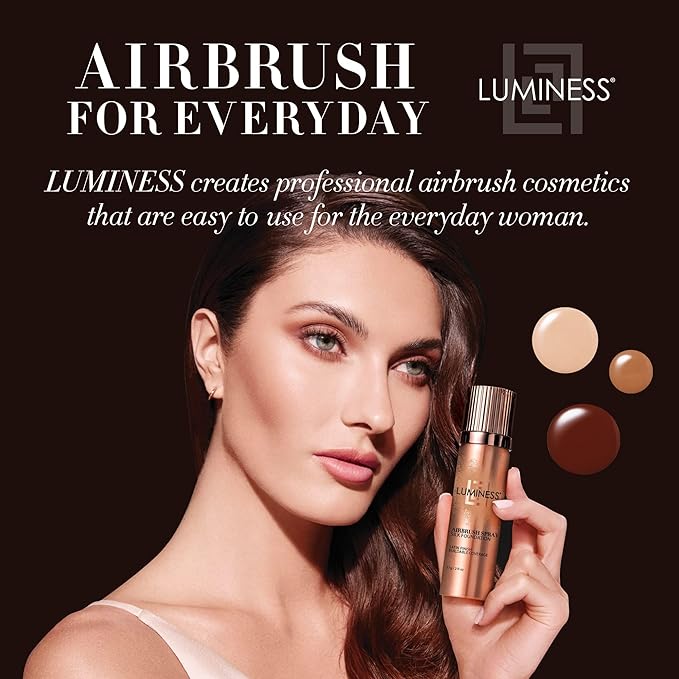 LUMINESS Silk Airbrush Spray Foundation & Primer Kit Light Rich)