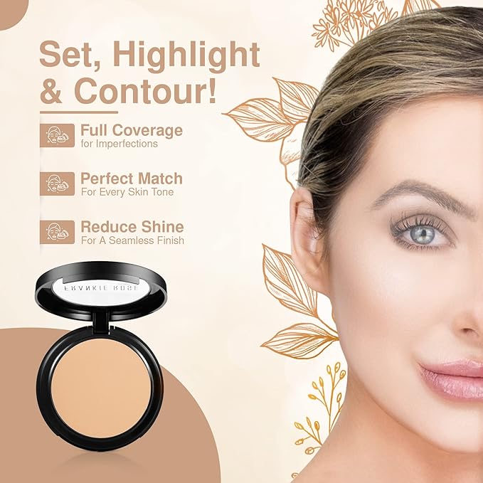 Frankie Rose Cosmetics Powder Foundation – Full Coverage Grams (Porcelain)