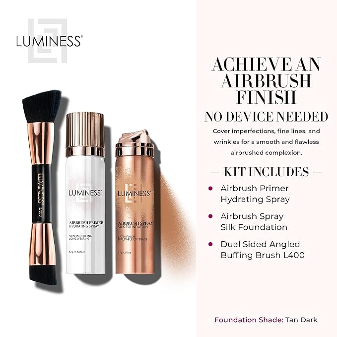 LUMINESS Airbrush Spray Silk Foundation Starter Kit - & Moisturizes
