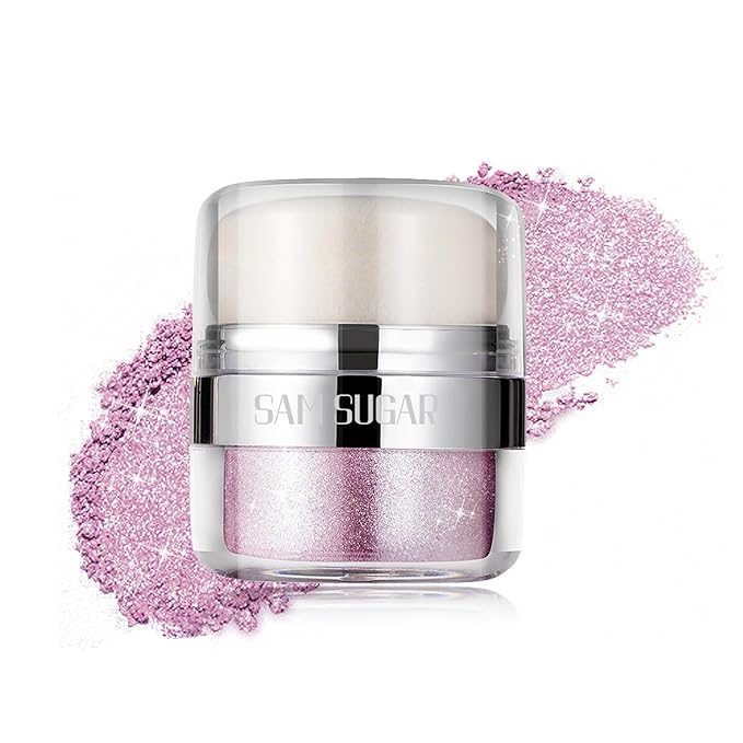 Glitter Body Highlighter Powder Body Shimmer Sparkle Face sponge head(04#)