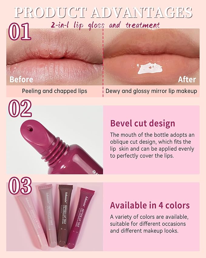 Tinted Lip Balm-1Pcs Rose Gray Peptide Thanksgiving