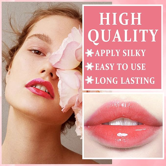 2PCS Lip Tint Stain Set, Velvet Lip Gloss Moisturizing Lip Stain Long Lasting Waterproof Liquid Lipstick Set Multipurpose Water Lip Stain Tint for Lip and Cheek Tint(03 & 04)