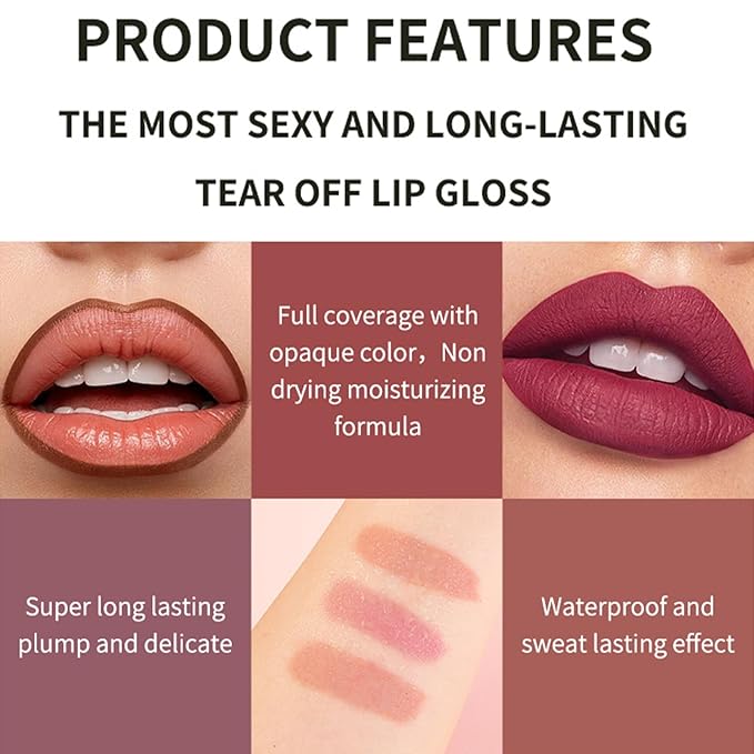 3PCS Lip Liner,Peel Off Lip Liner Tattoo, Peel Lip