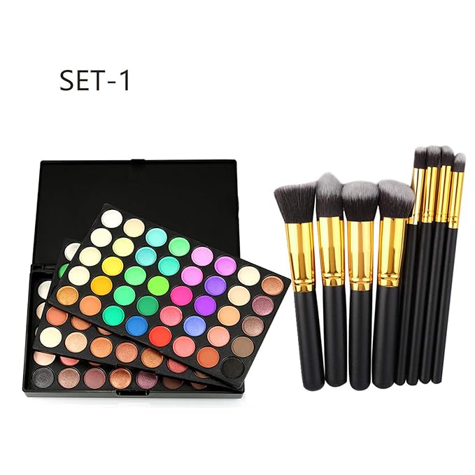 120 Color Eyeshadow Palette Kit with 10 Pcs