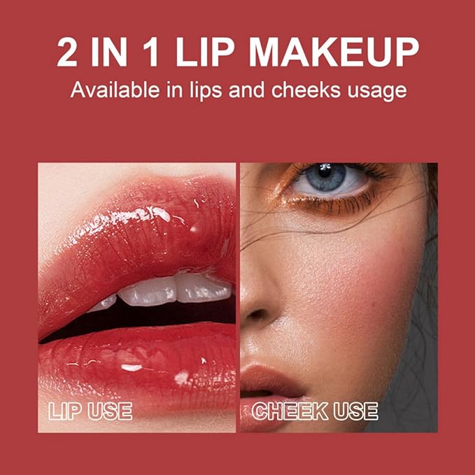 Lip Stain Long Lasting Lip Tint Waterproof Lip Stain Tint, Multi-use Lip and Cheek Tint, Non-Stick Cup Korean Lip Gloss, tinta de labios de larga duracion