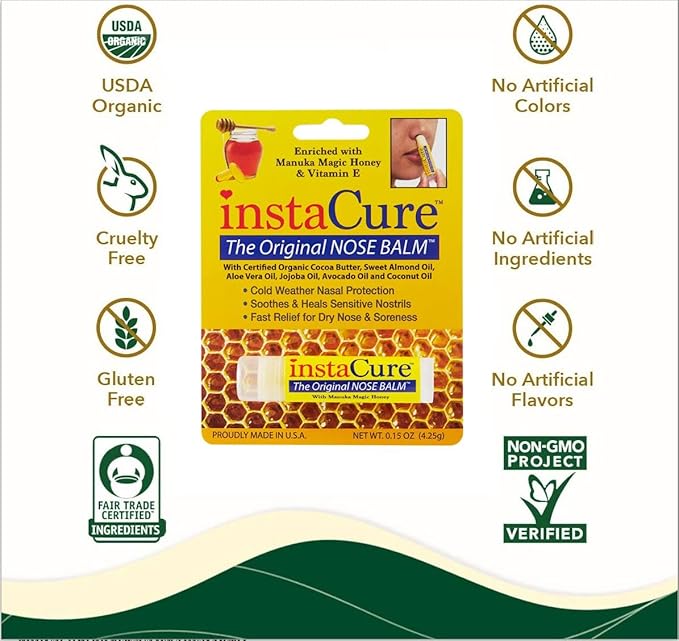 InstaCure's Original Nose Balm with Manuka Heals