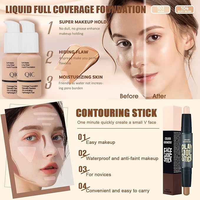 All in One Makeup Kit,Includes Naked