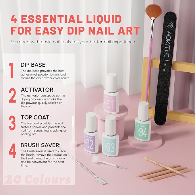 Aokitec 36PCS Dip Powder Nail