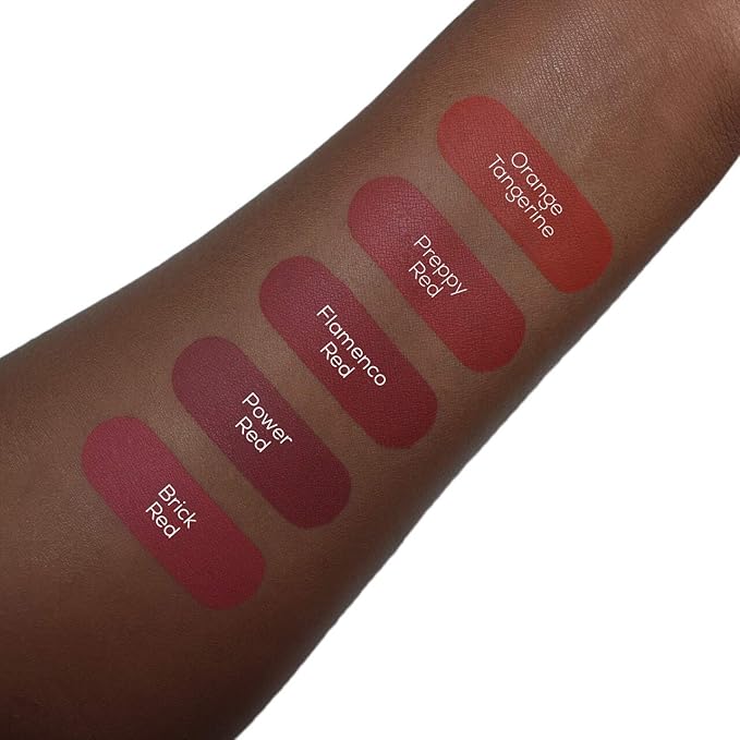 Aromi True Red Matte Liquid Lipstick, Retro Red Lip Color with Blue Undertones, Smudge Proof, Long Lasting, Vegan and Cruelty-free, Handmade (Flamenco Red)