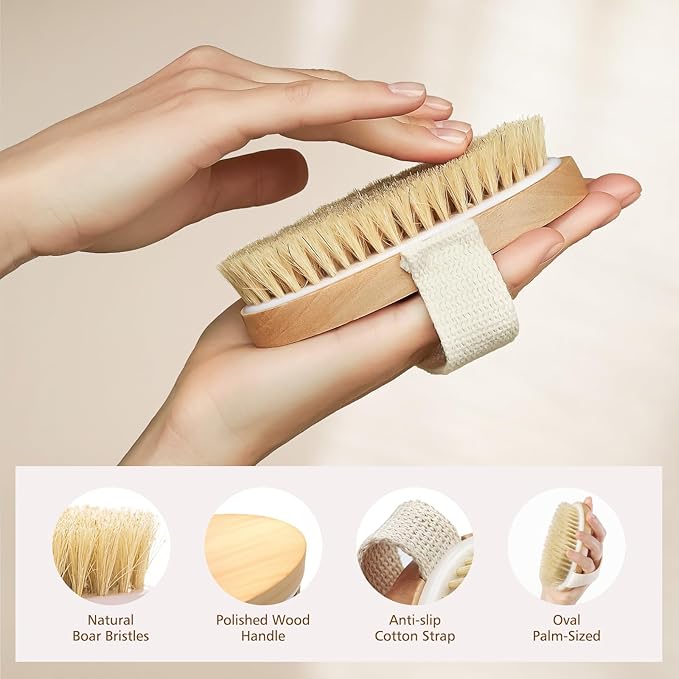 Popchose dry brushing body brush,