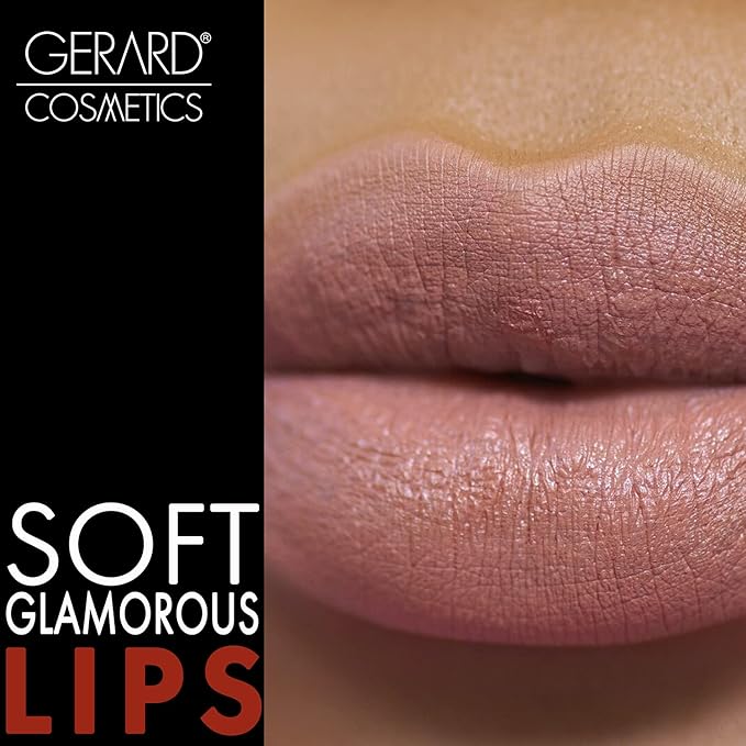 Gerard Cosmetics Lipstick Nude | Nude Lipstick with Comfort Matte Finish | Highly Pigmented, Smooth Formula with Hydrating Ingredients | Long Lasting | Cruelty Free & Made in USA