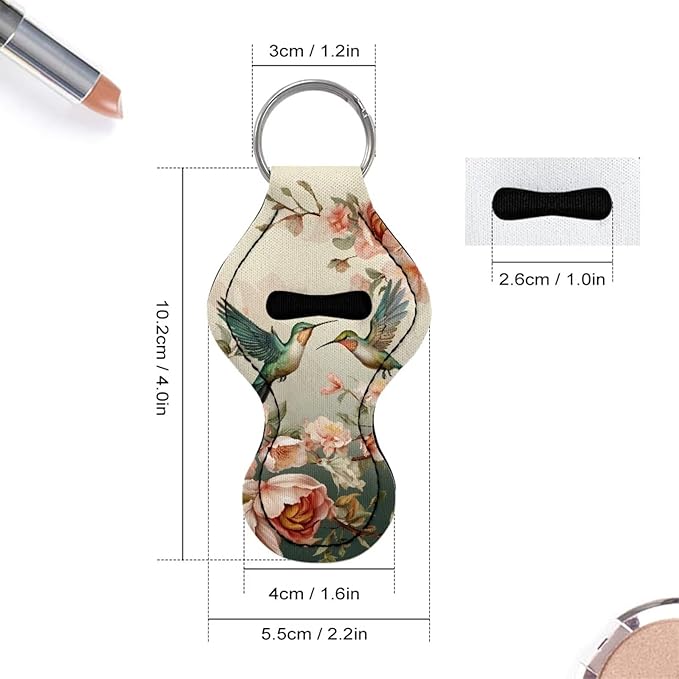 Chapstick Holder Keychain for Lipstick Lip Girls