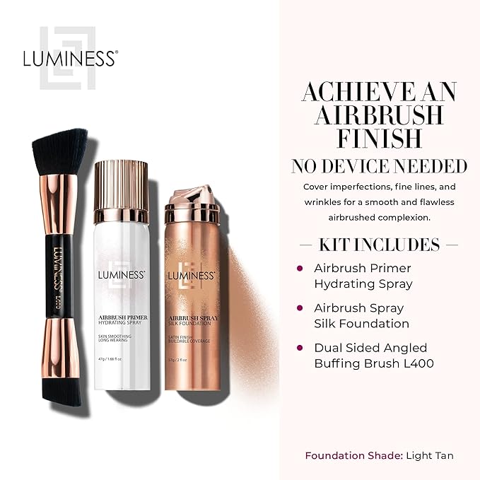 LUMINESS Airbrush Spray Silk Foundation Starter Kit - & Moisturizes