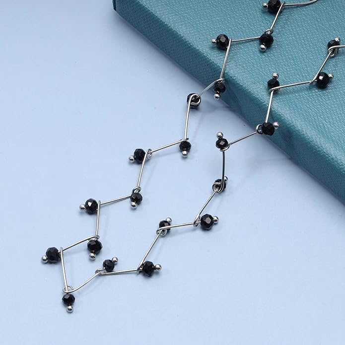 Black Crystal Choker Necklace Short Black