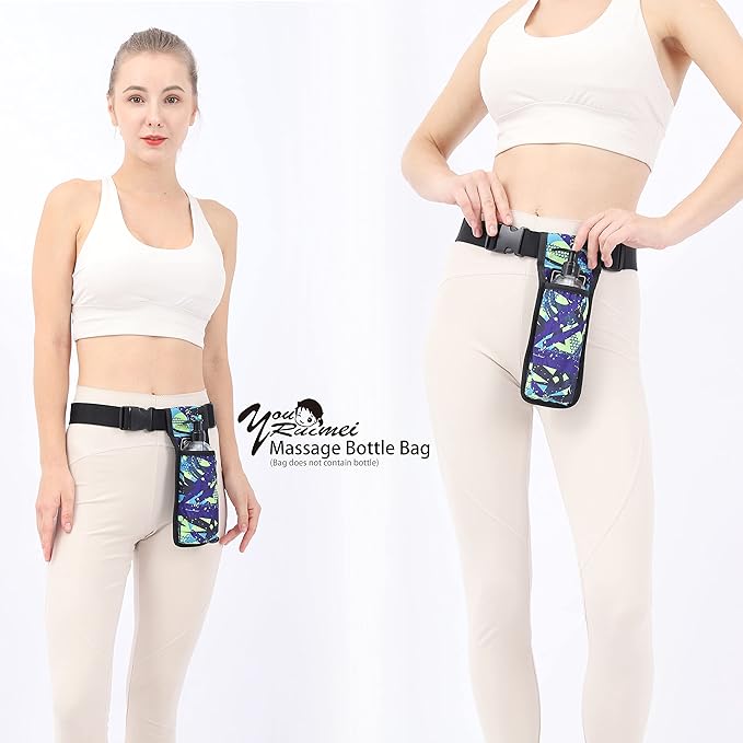 Massage Bottle Bag Massage Therapist Holster Massage Lotion Holster Massage Oil Holster(YR1KD-MiCai-LV)