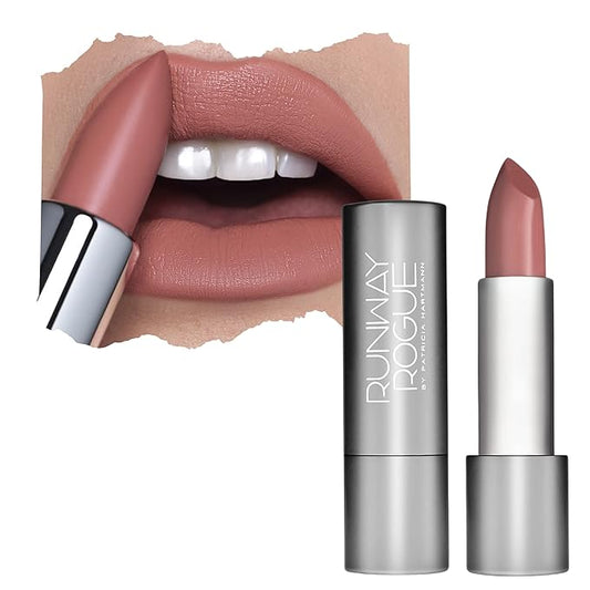 Runway Rogue 90s Vibe Lipstick, Moisturizing Matte Nude-Rose Rogue