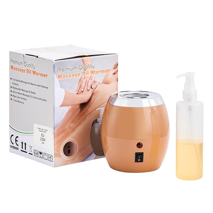 Master Massage Golden Touch Single Bottle Oil Warmer - Professional Lotion Heater With Empty Bottle - Original Design Cream Heating Device - One Dispenser Heating Furnace