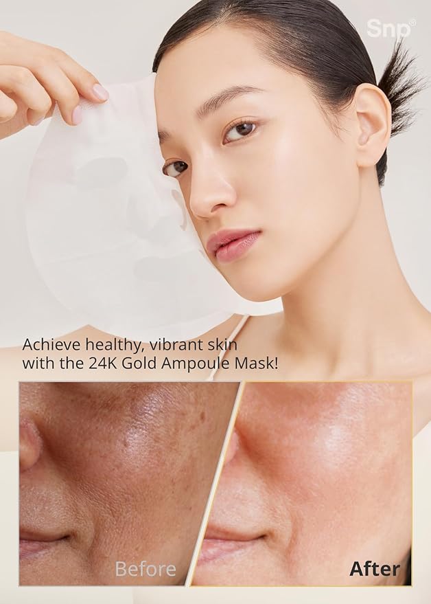 SNP [K Beauty Bird's Nest Aqua Eye Patch & 24K Gold Ampoule Sheet Mask