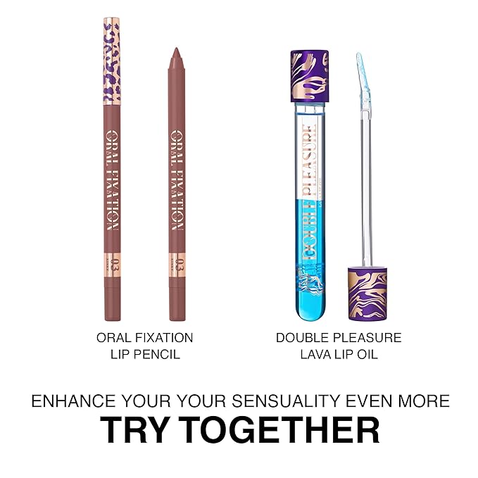 Double Pleasure Lip Oil - Moisturizing Lip Gloss for Women - Softening Glow Lip Plumper Gloss - Hydrating Lip Glow Oil - Plumping Lip Gloss Oil with Silicone Applicator (Skinny-Dipping)