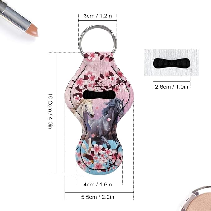Chapstick Holder Keychain for Lipstick Lip Girls
