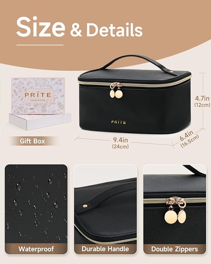 Prite makeup bag, large capacity